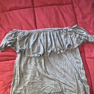 off the shoulder olive top